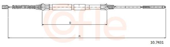 COFLE 92.10.7431 Cable pull, parking brake