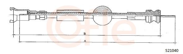 COFLE S21040 Speedometer cable