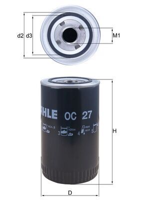 KNECHT OC 27 Oil filter
