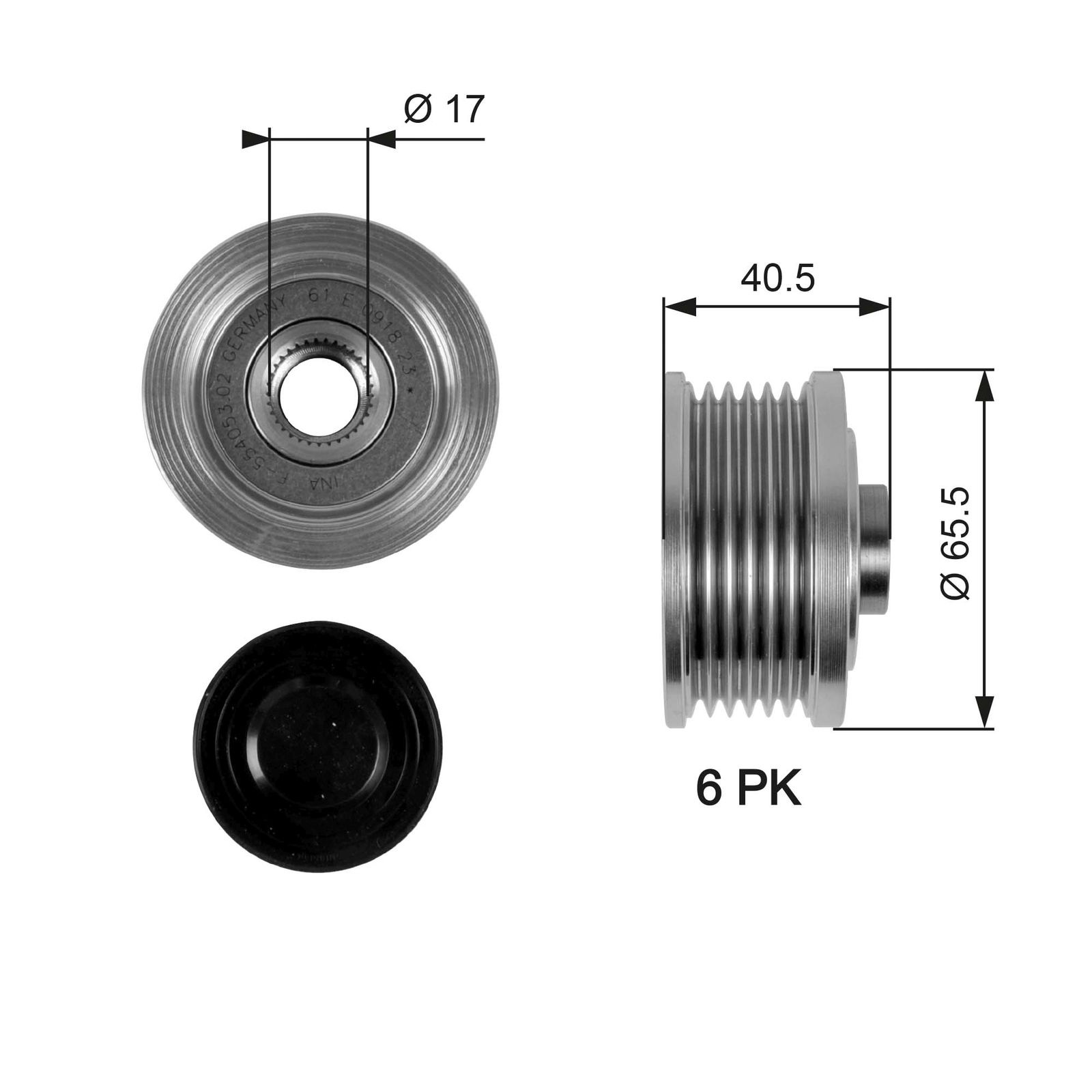 GATES OAP7032 Alternator freewheel clutch