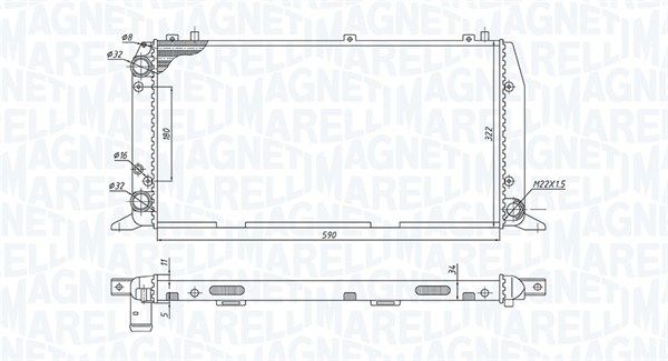 MAGNETI MARELLI 350213188700 Radiator, engine cooling