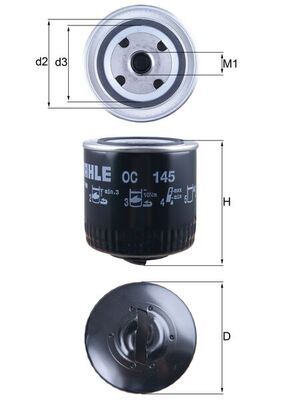 KNECHT OC 145 Oil filter