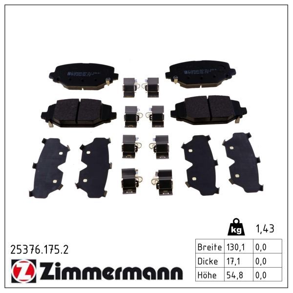ZIMMERMANN 25376.175.2 Brake pad set, disc brake