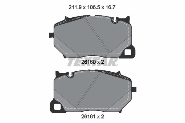 TEXTAR 2616001 Brake pad set, disc brake