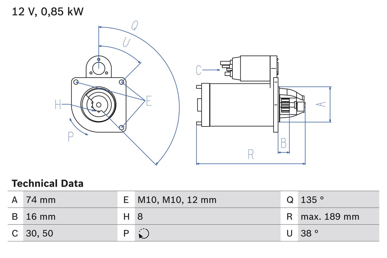 BOSCH 0 986 014 991 Starter
