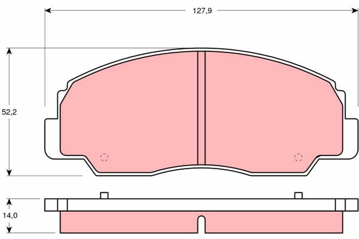 TRW GDB1134 Brake pad set, disc brake