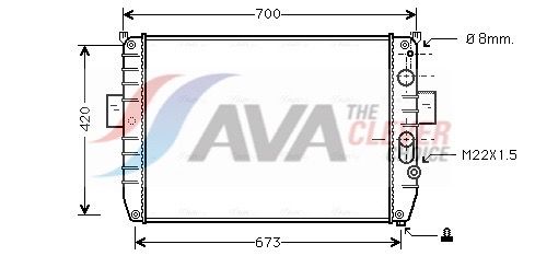 AVA CLEVER CHOICE IV2050 Radiator, engine cooling