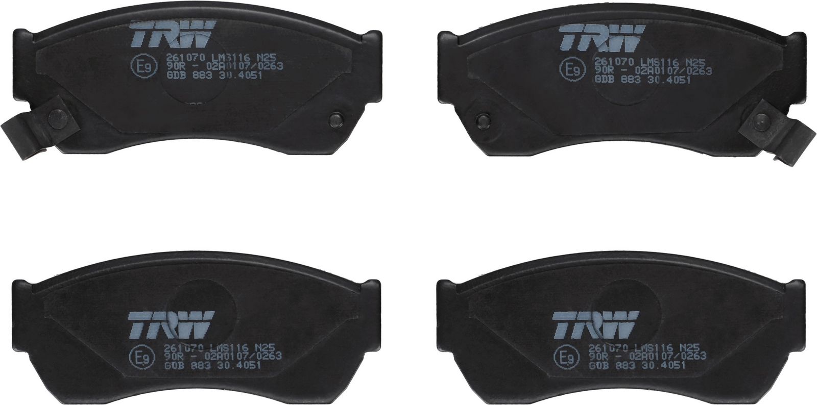 TRW GDB883 Brake pad set, disc brake
