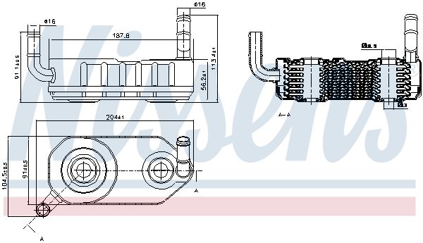 Oil Cooler, automatic transmission-6