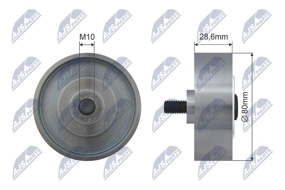 NTY RNK-TY-007 Deflection/guide pulley, v-ribbed belt