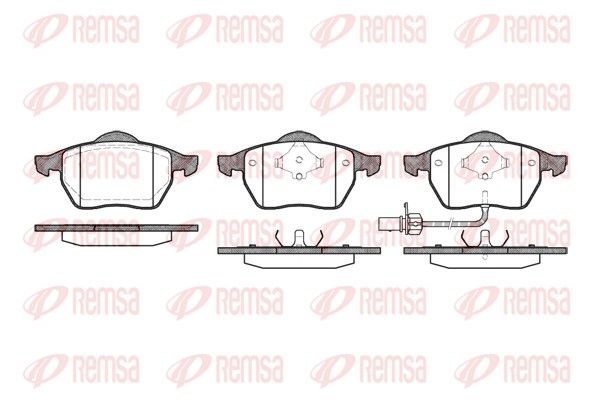 REMSA 0390.11 Brake pad set, disc brake