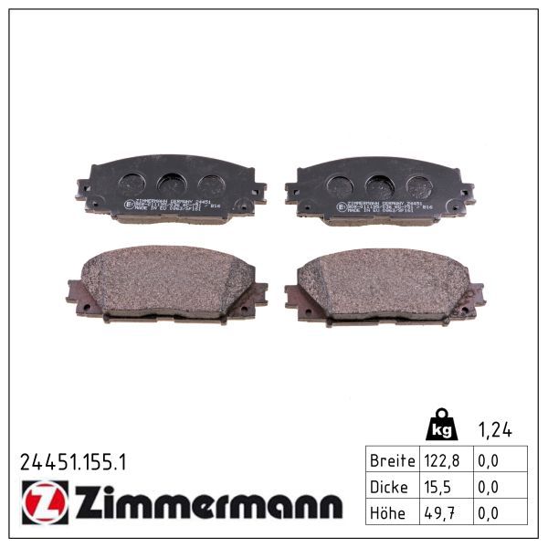 ZIMMERMANN 24451.155.1 Brake pad set, disc brake