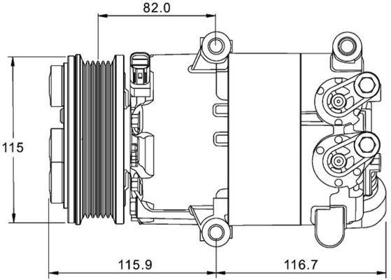 MAHLE ACP 1332 000P Compressor, air conditioning