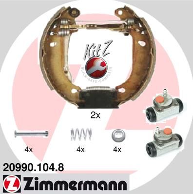 ZIMMERMANN 20990.104.8 Brake shoe set