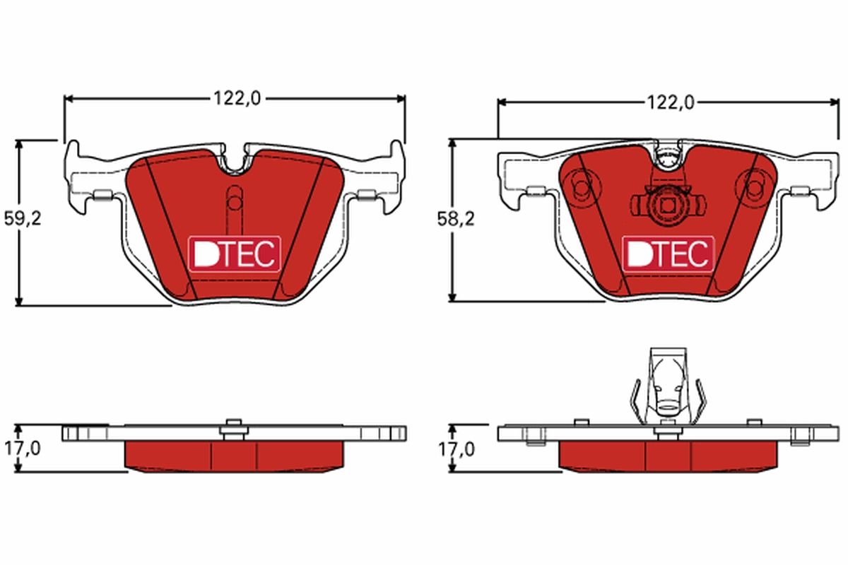 TRW GDB1727DTE Brake pad set, disc brake