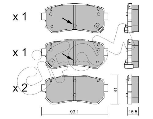 CIFAM 822-725-1 Brake pad set, disc brake