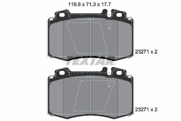 TEXTAR 2327102 Brake pad set, disc brake