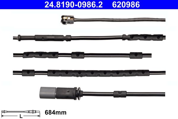 ATE 24.8190-0986.2 Warning contact, brake pad wear