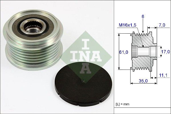 SCHAEFFLER INA 535 0022 10 Alternator freewheel clutch