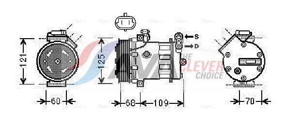 AVA CLEVER CHOICE OLAK475 Compressor, air conditioning