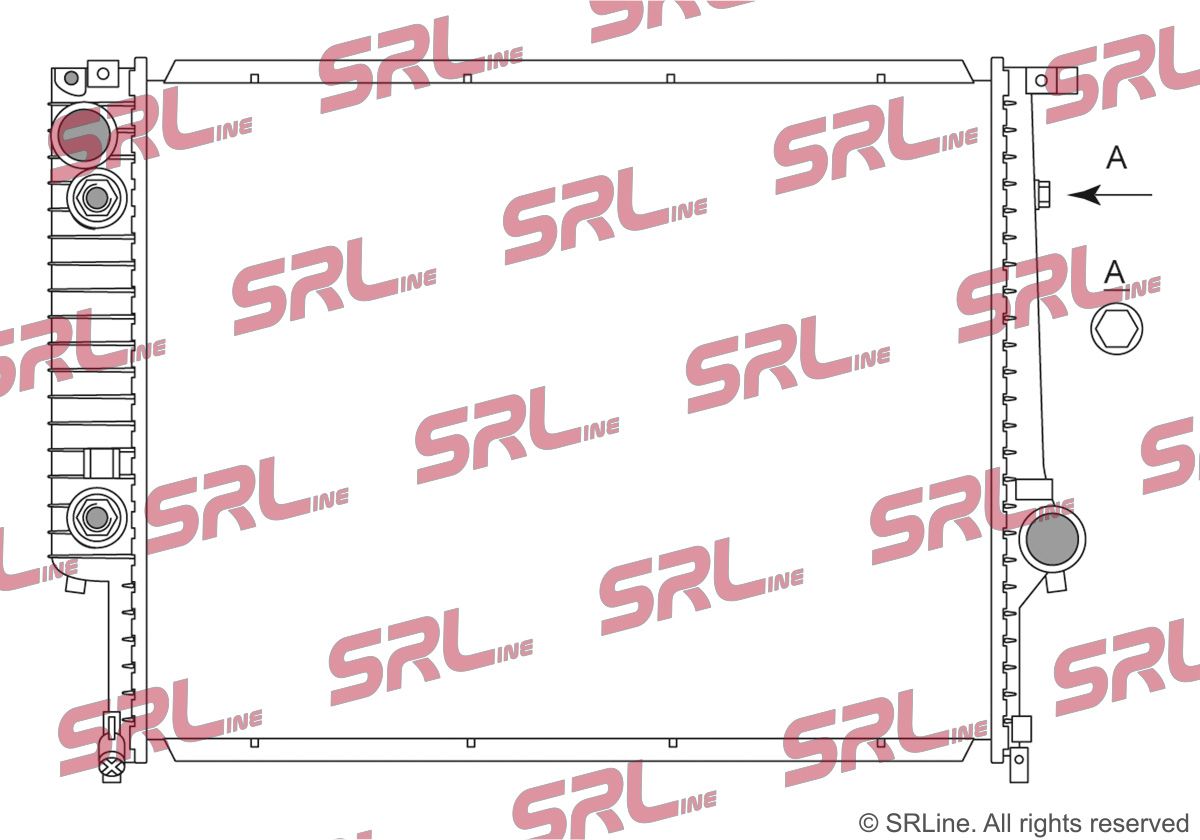 SRLINE 200508-0 Radiator, engine cooling
