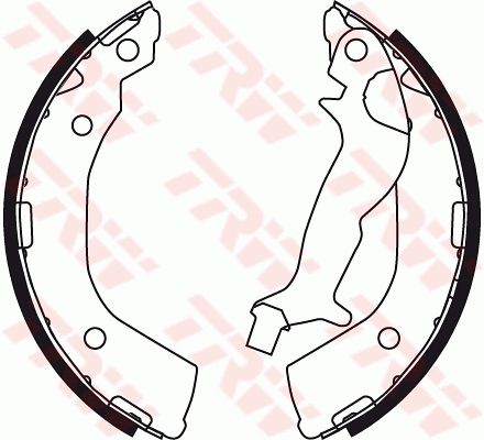 TRW GS8737 Brake shoe set
