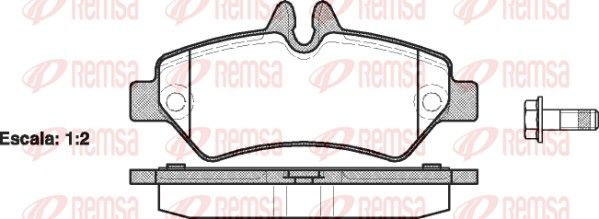 REMSA 1246.00 Brake pad set, disc brake