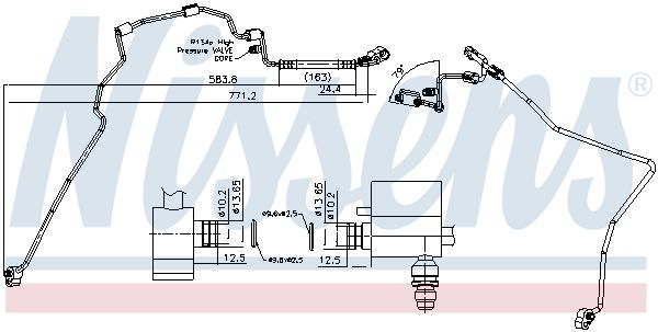 NISSENS 846085 High-pressure line, air conditioning