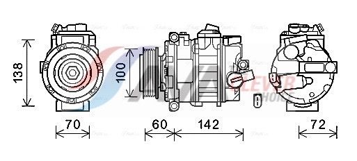 AVA CLEVER CHOICE VNK386 Compressor, air conditioning