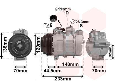 VAN WEZEL 3000K277 Compressor, air conditioning
