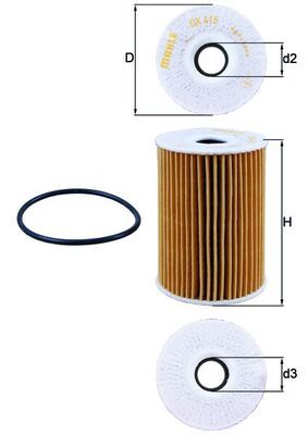 MAHLE OX 415D Oil filter