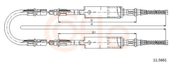COFLE 11.5661 Cable pull, parking brake