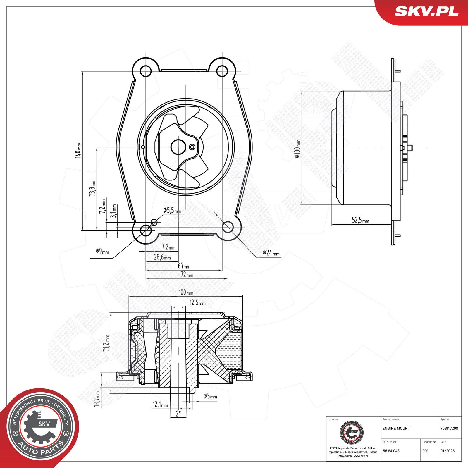Mounting, engine-3