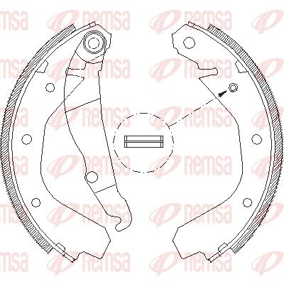REMSA 4088.00 Brake shoe