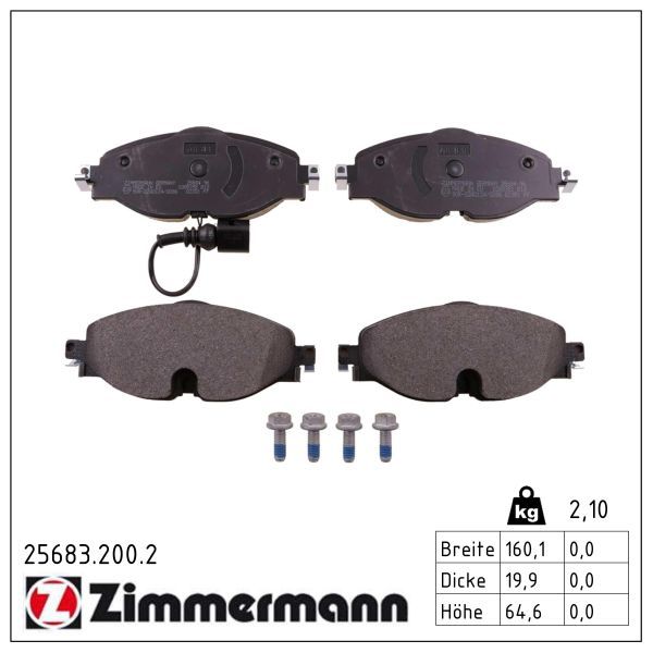 ZIMMERMANN 25683.200.2 Brake pad set, disc brake