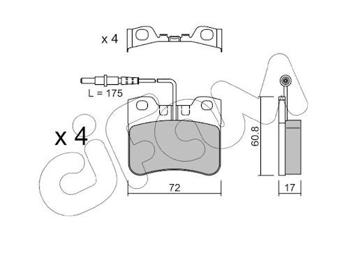 CIFAM 822-060-0 Brake pad set, disc brake