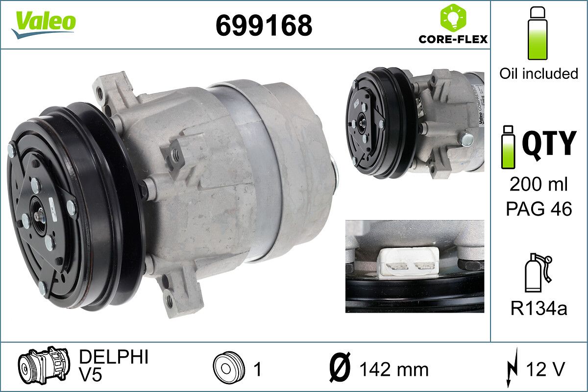 VALEO 699168 Compressor, air conditioning