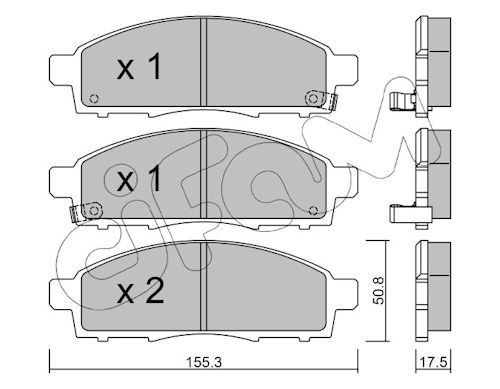 CIFAM 822-791-1 Brake pad set, disc brake