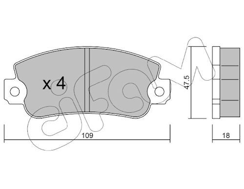 CIFAM 822-033-0 Brake pad set, disc brake