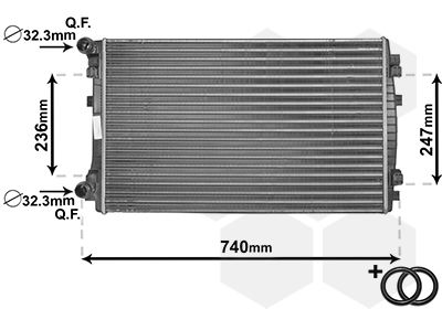 VAN WEZEL 58002338 Radiator, engine cooling