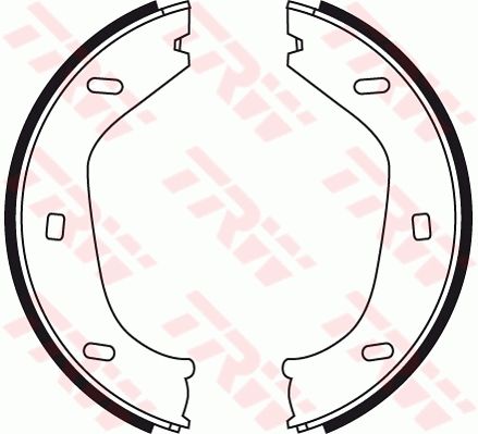TRW GS8219 Brake shoe set, parking brake