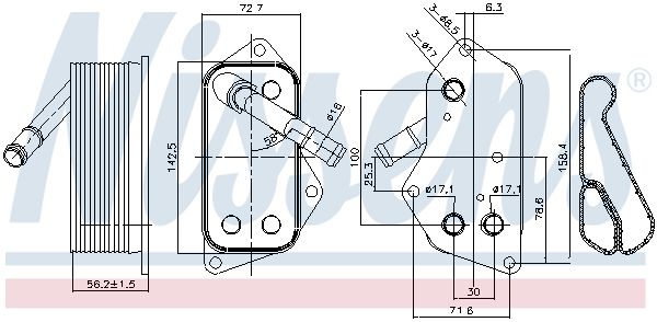 Oil Cooler, engine oil-5