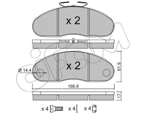 CIFAM 822-111-1 Brake pad set, disc brake