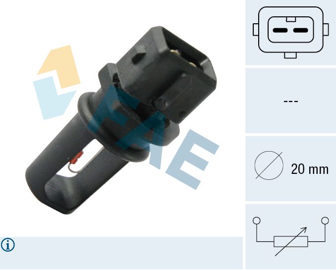 FAE 33505 Sensor, exterior temperature