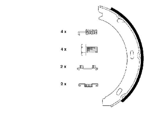 Brake Shoe Set, parking brake-1