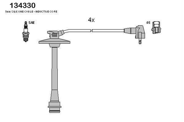 HÜCO 134330 Ignition cable kit