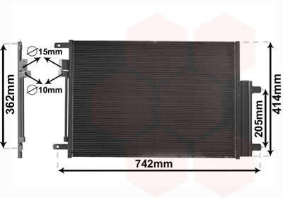 VAN WEZEL 21015702 Condenser, air conditioning