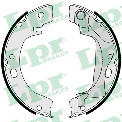 LPR 09760 Brake shoe set, parking brake