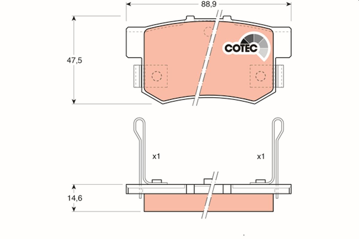 TRW GDB774 Brake pad set, disc brake