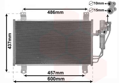 VAN WEZEL 27015701 Condenser, air conditioning
